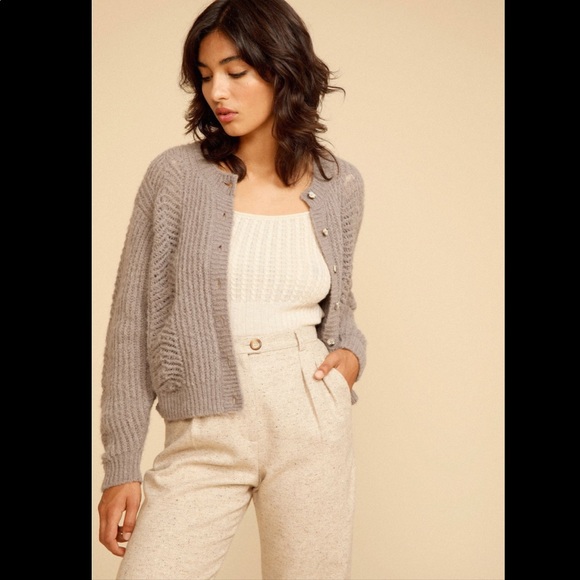 Coats | Rouje Odile Knit Cardigan Taupe 